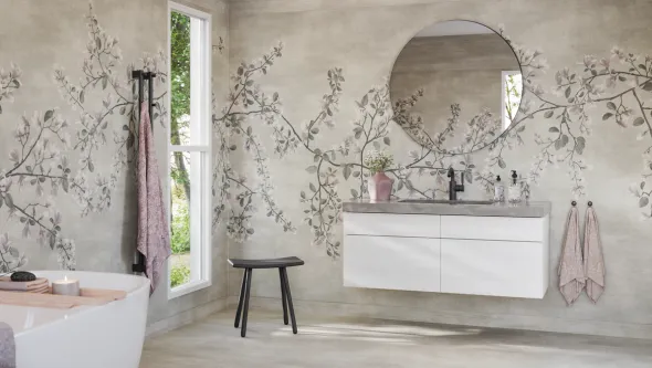 Aquarelle Magnolia Grey Våtromsvegg 2 m
