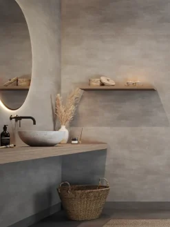 Aquarelle Raw Concrete Dark Grey Våtromsbelegg 2 m