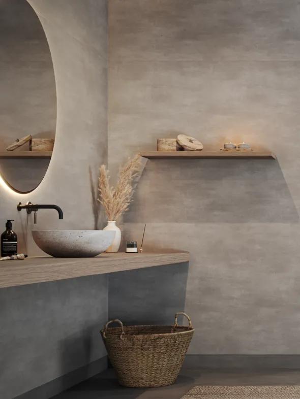 Aquarelle Raw Concrete Dark Grey Våtromsbelegg 2 m