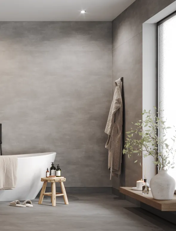 Aquarelle Raw Concrete Dark Grey Våtromsbelegg 2 m