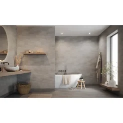 Aquarelle Raw Concrete Dark Grey Våtromsvegg 2 m