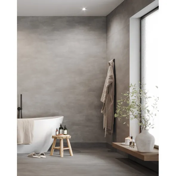 Aquarelle Raw Concrete Dark Grey Våtromsvegg 2 m