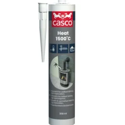 Casco Brannfug Ovnskitt Heat 1500 OC Black 300 ml