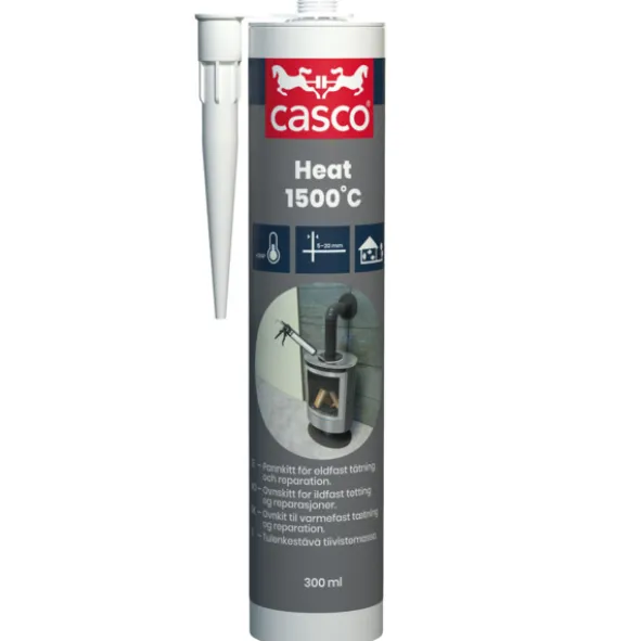 Casco Brannfug Ovnskitt Heat 1500 OC Black 300 ml