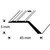 D-profile Nivålist 15mm Sølv 2m