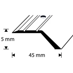 D-profile Nivålist 15mm Sølv 2m