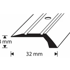 D-profile Nivålist 8Mm Sølv 2m