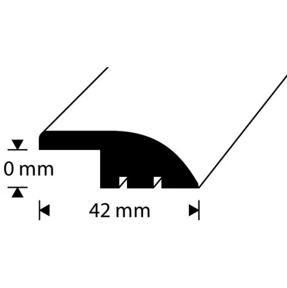 D-profile Nivålist 10X42mm Eik 1m