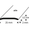 D-profile Overgangslist 25mm Gull 1m