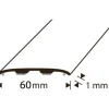 D-profile Skjøtelist 60 mm Eik Faner Selvklebende 1m