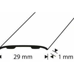 D-profile Skjøtelist 30mm Light Oak Selvklebende 2m