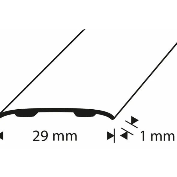 D-profile Skjøtelist 30mm Nordic Grafit 1m