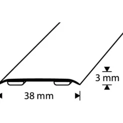 D-profile Skjøtelist 38mm Nordic Grafit 1m