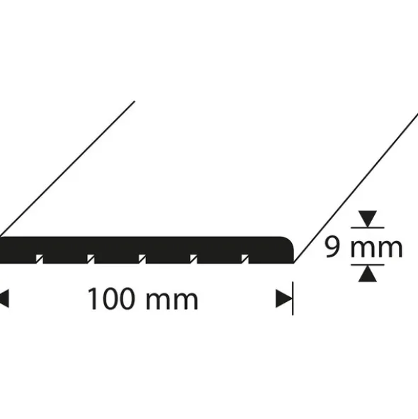 D-profile Terskel 100X9mm Eik 1m