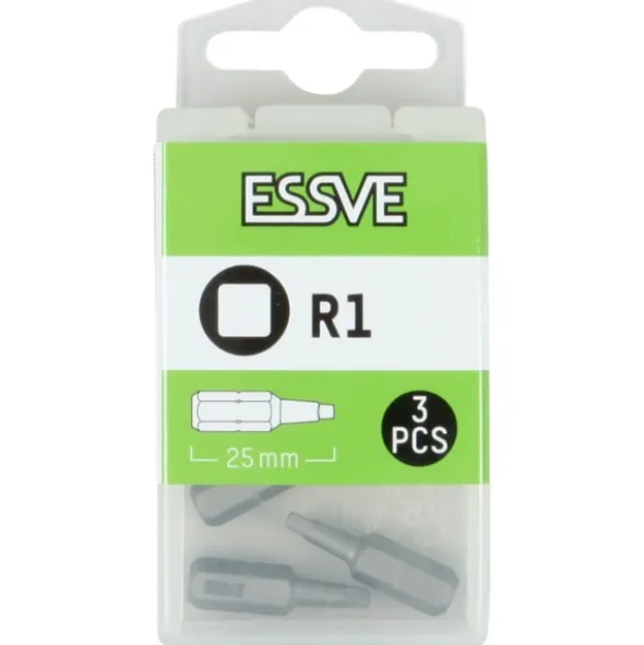 Essve Bits R1 firkant - 25mm 3stk