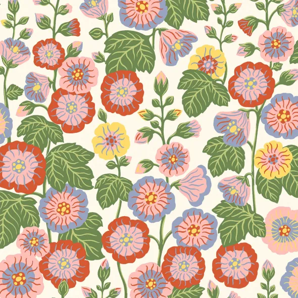 Happy Hollyhocks 9171