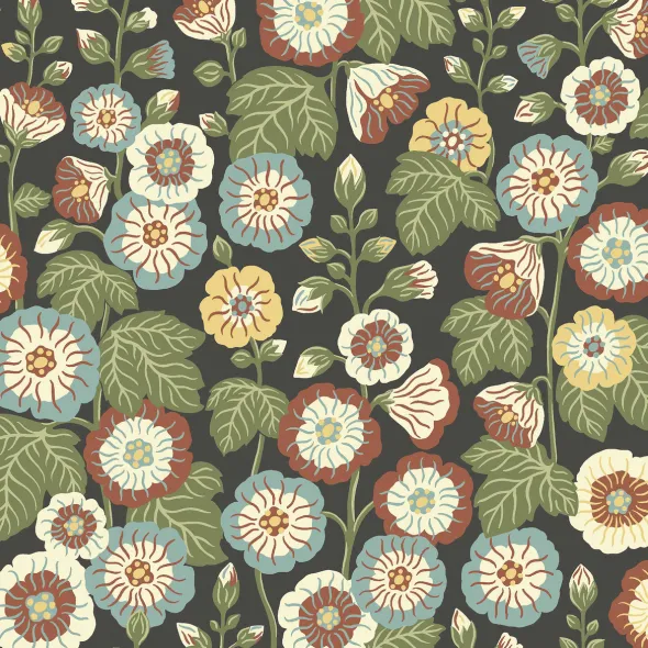 Happy Hollyhocks 9173