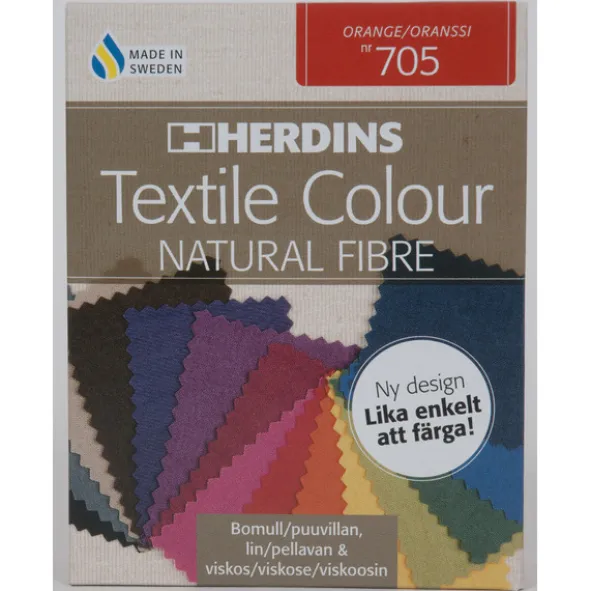 Herdins Textile Colour Natural Fibre Tekstilfarge 285gr 705 Orange