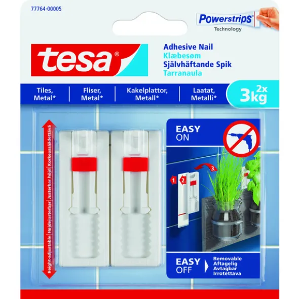 Limspiker Til Fliser Justerbar 2 stk - 3 kg