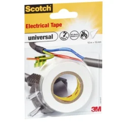 3M Eltape 4401 Isolasjonstape Hvit 15 mm x 10 m