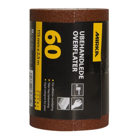 Mirka Delflex Sliperull Ubehandlet 115 mm x 2,5 m K60