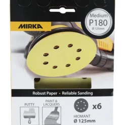 Mirka Sliperondell Gul 125mm P40