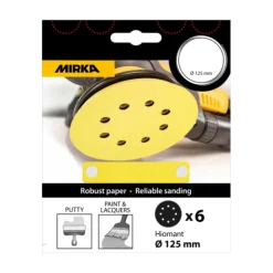 Mirka Sliperondell Gul 125mm P40