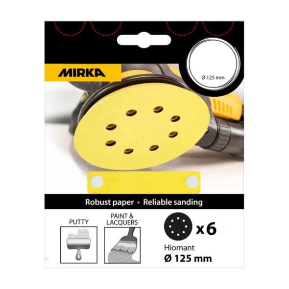 Mirka Sliperondell Gul 125mm P40