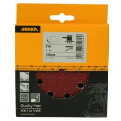 Mirka Slipeskive med Borrelås Ø 125 mm K40