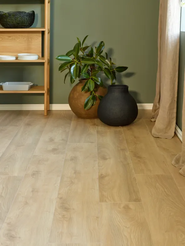 Moskus XL Lys Beige Eik Laminatgulv