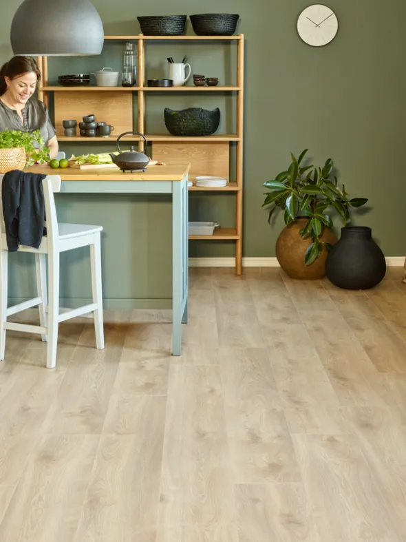 Moskus XL Lys Beige Eik Laminatgulv