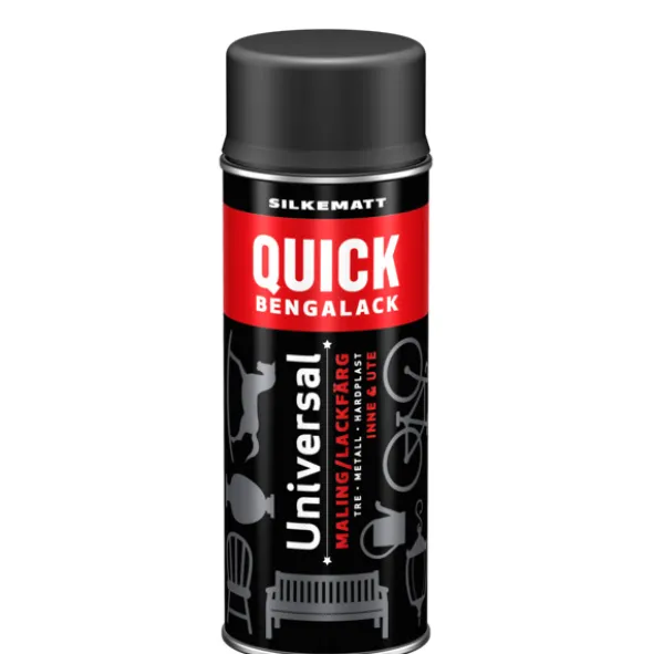 Quick Bengalack Spray Dempet Sort Silkematt 400ml