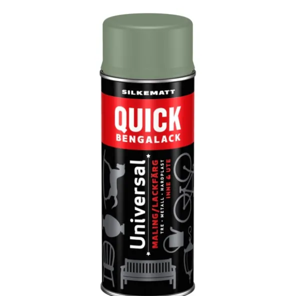Quick Bengalack Spray Varmgrønn Silkematt 400ml