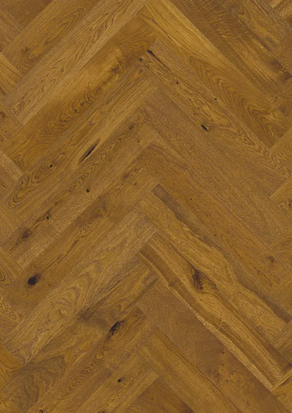 Saga Herringbone Cognac Parkett