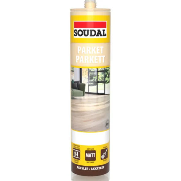 Soudal Parkettkitt Akryl Lys Eik / Bøk 300 ml