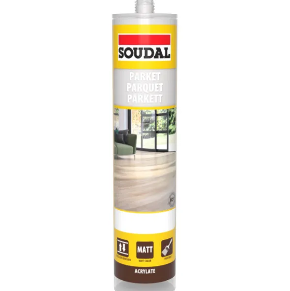 Soudal Parkettkitt Akryl Lys Grå 300 ml