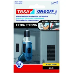 Tesa Borrelåstape Extra Strong Sort