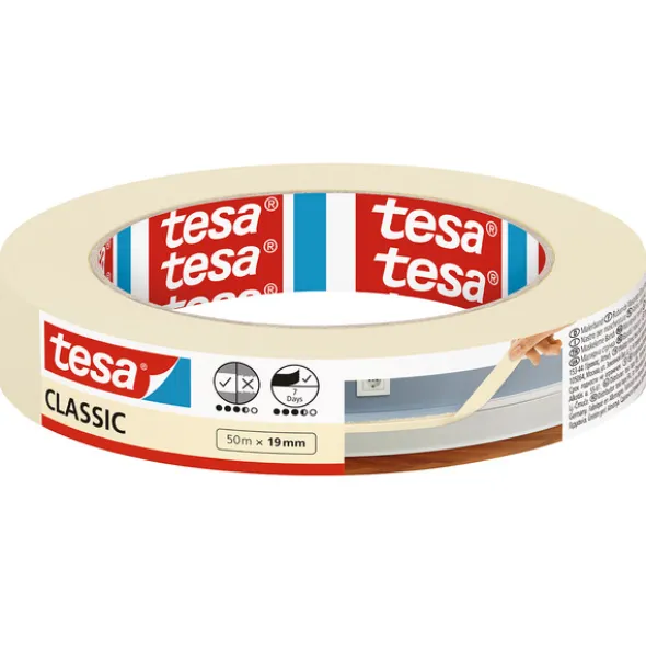 Tesa Classic Maskeringstape - Beige 19 mm x 50 m