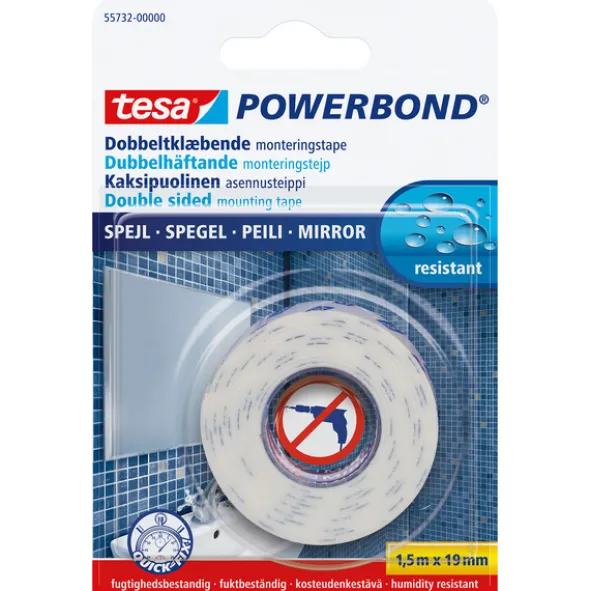 Tesa Dobbelsidigtape Innvendig 19 mm x 1,5 m