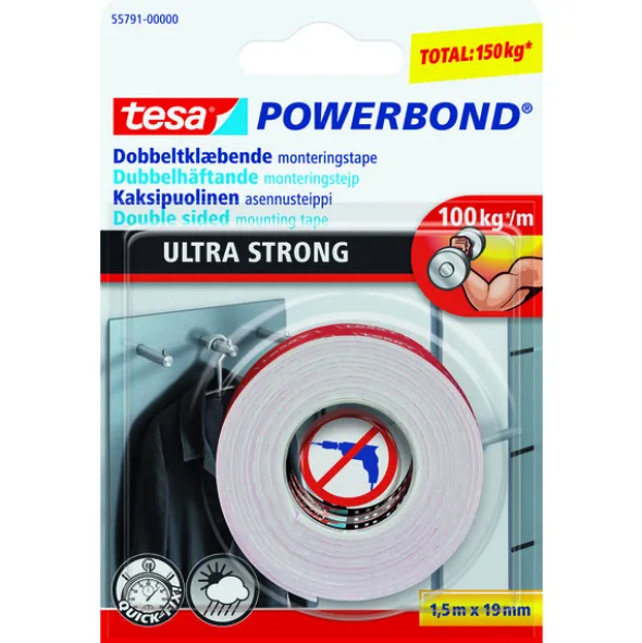 Tesa Dobbelsidigtape Ultra Strong 19 mm x 1,5 m