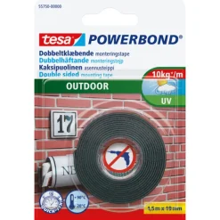 Tesa Dobbelsidigtape Utvendig Transparent 19 mm x 1,5 m