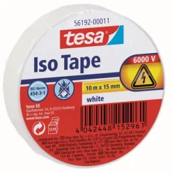 Tesa Elektrotape Hvit 15 mm x 10 m