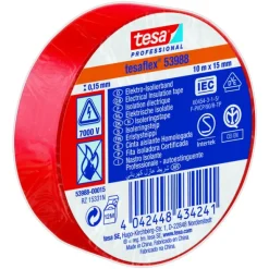 Tesa Elektrotape Rød 15 mm x 10 m