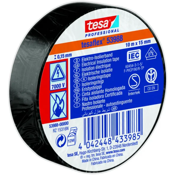 Tesa Elektrotape Sort 15 mm x 10 m