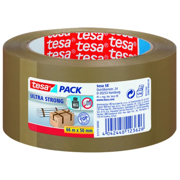 Tesa Embalasjetape Brun PVC 50 mm x 66 m