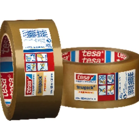 Tesa Embalasjetape Brun PVC 50 mm x 66 m