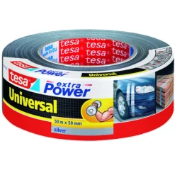 Tesa Lerretstape Ekstra Power Sølv 50 mm x 50 m