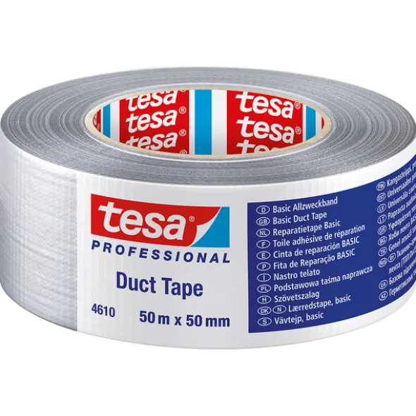 Tesa Lerretstape 50m x 50mm Sølv