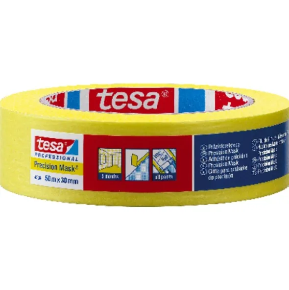 Tesa Maskeringstape Precision Gul Proff 19 mm x 50 m