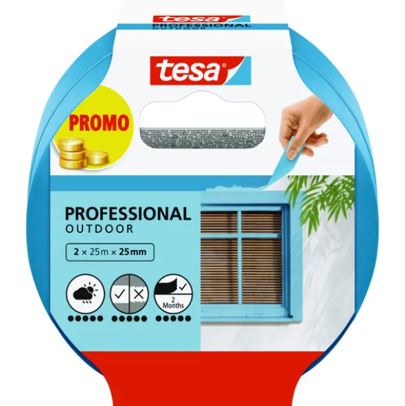Tesa Precision Maskeringstape Ute 2 pk - 25 mm x 25 m
